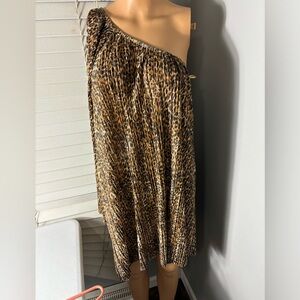 ICE fashion One Shoulder Animal Print Women's SZ L